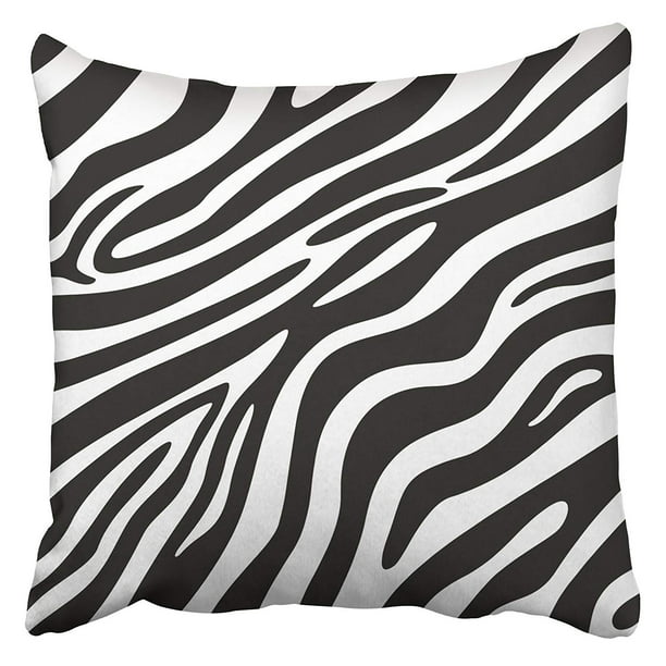 Black Grey Yellow Geometric Cushion Cover Striped Zebra Pillowcase Living Room